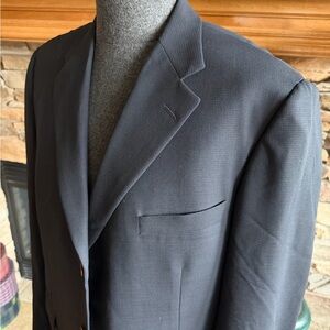 SAMUELSOHN Men’s Navy All Wool ‘HiTwist’ Luxury High End Blazer - 46L